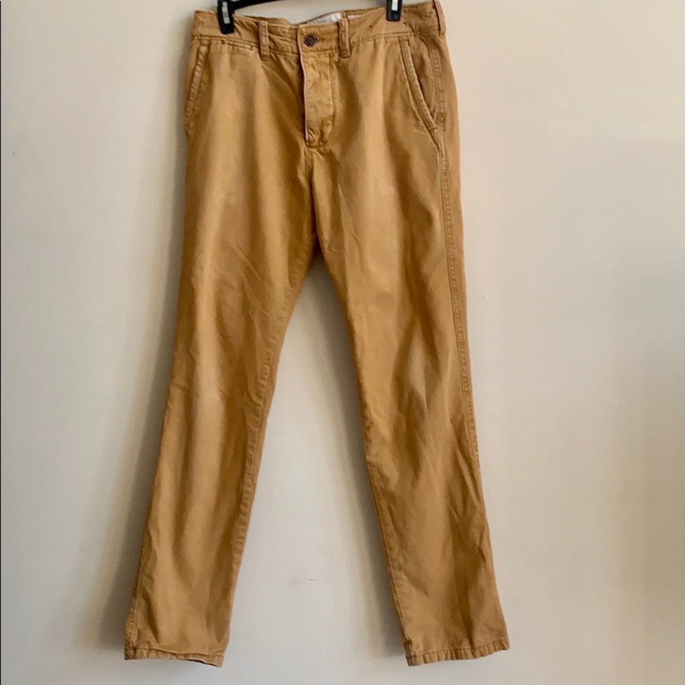 Abercrombie & Fitch Tan Straight Leg Chinos